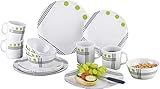 BERGER Dots Melamin Geschirr-Set 16-TLG. Grü