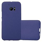 Cadorabo Hülle für HTC ONE M10 in Frost DUNKEL BLAU - Handyhülle aus flexiblem TPU Silikon - Silikonhülle Schutzhülle Ultra Slim Soft Back Cover Case Bump