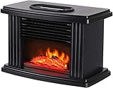 DGHJK Wandmontierter elektrischer Kamin Kaminofen ohne Abzug mit Thermostat Eckkamin 3D-Flame Match gehärtetes Glas Elektro-Holzofen Kamin 22,4x15,25x12cm F