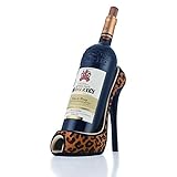 OBALY Weinhalter in Hirschform, dekoratives Weinregal in Antikoptik, Küchendekor, Skulpturen und rustikale Bardekorationen oder Klassische Geschenke (braun)