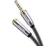 DuKabel Audio Verlängerung Kabel 4 Polig TRRS Kopfhörer Verlängerung 3.5mm Stereo Aux Verlängerungskabel Klinkenkabel mit Vergoldeter Kontakte Headset Mikrofon Verlängerungskabel - Top Series 2.4