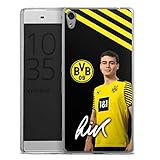 DeinDesign Slim Case extra dünn kompatibel mit Sony Xperia XA Ultra Silikon Handyhülle transparent Hülle Giovanni Reyna Borussia Dortmund BVB
