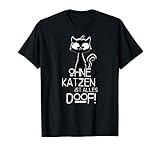 Stubentiger Schwarze Katze Kater Katzen Miau Katzenliebhaber T-S