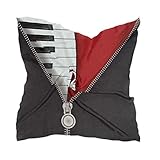 Abstrakte Musik Piano Note Zipper Sheer Taschentuch Chiffon Halstuch Kopfbedeckung Seidenschal D