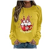 Lomelomme Lustig Ugly Christmas Sweater Damen Weihnachtspullover Weihnachts Pulli Weihnachtspulli Frauen Christmas Pullover Weihnachtssweater Xmas Langarmshirt Ob
