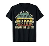 44th Birthday Retro Limited Edition 1977 Quarantine Birthday T-S