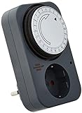 Brennenstuhl Zeitschaltuhr MZ 20, mechanische Timer-Steckdose (Tages-Zeitschaltuhr mit erhöhtem Berührungsschutz) g