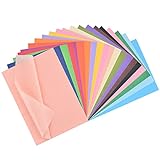 Seidenpapier 300 Blatt A4 - bunt 20 Farben, 16 g/qm transparentpapier bunt, buntes papier a4, bastelpapier zum Kreieren von Pompoms, Papierblumen, Tischdeko, dass in geschenktüten gestopft w