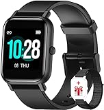 Smartwatch, Blackview R3 Fitness Tracker mit 1.3 Zoll HD Voll Touchscreen, Damen Herren Fitnessuhr mit SpO2 Pulsuhr Schrittzähler Schlafmonitor, 5ATM Wasserdicht Armbanduhr Smart Watch für Android IOS