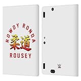 Head Case Designs Offizielle Zugelassen WWE Ronda Rousey Judo Superstars 9 Leder Brieftaschen Handyhülle Hülle Huelle kompatibel mit Amazon Kindle Fire HDX 8.9