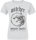 The Witcher Monster Hunter Frauen T-Shirt Heather Grey XL