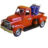 GHHG Weihnachts-Vintage-Truck-Spielzeug, Pick-Up-Metall-Truck-Pflanzgefäß, Bauernhaus-LKW, Weihnachtsdek