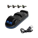 AHNUNVA Ersatz für Controller, ChargersCharger PS4, Dual-USB-Schnellladestation & LED-Anzeige Kompakt und praktisch für Spieler zu H