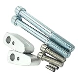 MERIGLARE Motorrad Lenkererhöhung Gute Position Höhenadapter Code erhöhen Zubehörsatz Ersatzteile AUSTAUSCH für BMW R1200 R R Nine T R1200 - Silb