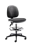 Büro Hippo High Level Ergonomische Operator Mid Stuhl mit Verstellbarer Fuß Ring, Stoff,