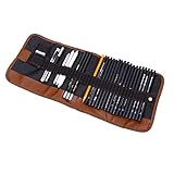 STOBOK 30 Stück Skizze Bleistift Set Rollbeutel Graphitstifte Malwerkzeuge für Home Shop S