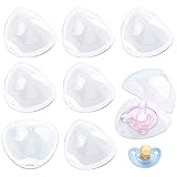 QUACOWW 8 Stück Schnullerbox,Tragbare Schnullerbox Schnulleraufbewahrung Box für Baby Transparent Schnullerbox für Baby Schnuller Box Staubdicht Schnullerbox Tragb