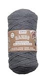 GLOREX 5 1005 05 - Bands Makramee, superweiches Textilgarn aus 60 % Baumwolle / 40 % Viskose, zum Häkeln, Stricken, Knüpfen und textilen Gestalten, 250 g, ca. 125 m, g