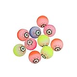 TOYANDONA 10Pcs Glow in The Dark Halloween Auge Ball Creepy Augäpfel Bouncing Balls Bouncy Bälle für Halloween Party Favor Supplies Geschenktüte- Wählen Füllstoffe Zufällige Farb