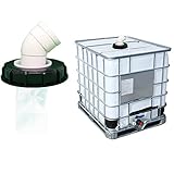 IBC Gefiltertes Deckel,163mm IBC Cover Filter Cover für 1000 L IBC Wassertank,IBC Deckelfilter Nylon waschbar Regenwasserfilter Deckel zur Montage am IBC Container,IBC Tank Zubehör (45°)