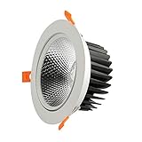 GYZLZZB LED Downlight-Deckenstrahler KOBOLD Scheinwerfer für Hotel Bekleidungsgeschäft Wohnzimmer Esszimmer Home Decoration Beleuchtung AC85-265V. Aluminiumkühlkörper-Einbau-Deck