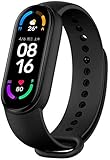 Xiaomi Mi Band 6, 3,9 cm (1,56 Zoll) Display, Smart-Armband Blutsauerstoff-Fitness-Tracker, Herzfrequenz-Monitor, Bluetooth-Smart-Band, Sprachen nur Englisch und C