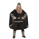 Widmann - Kostüm Wikinger, Oberteil, Hose, Gürtel, Armstulpen, Beinstulpen, Umhang, Helm, Gallier, Karneval, Mottoparty