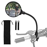 2 Pack Bike Mirror, Adjustable and Rotatable Wide Angle Handlebar Rear View Mirrors Universal For MTB Mountain Road Bike Bicycle Electric Motorcycle (0.87-1.26'')