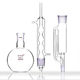 UIGJIOG Glas Soxhlet-Aufsatz 500ml 24/29,50/42 Allihn-Kondensator, 24/29 Standkolb