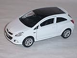 Welly Opel Corsa D Weiss 3 TÜrer Ca 1/43 1/36-1/46 Modellauto M
