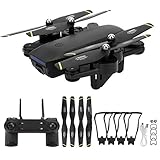 BOLORAMO WiFi RC Drohne mit 4K HD Kamera für Erwachsene Einsteiger, Faltbarer RC Quadcopter für Kinder, mit LED-Licht, Höhenkontrolle, Headless Mode, One-Key Automatic R