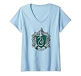 Damen Harry Potter Slytherine Crest T-Shirt mit V