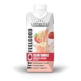 Layenberger Fit+Feelgood Slim Shake Erdbeer-Banane, Trinkfertige Mahlzeit zur Gewichtsabnahme und -kontrolle, ersetzt eine Mahlzeit bei nur 208 kcal, glutenfrei, laktosefrei, (8 x 330ml)