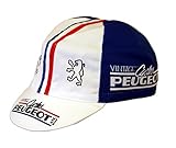 Skaide Radmütze Peugeot Cap Rennmütze Retro (blau)