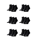 PUMA Unisex Quarters Socken Sportsocken 18er Pack, 39/42, Black