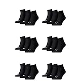 PUMA Unisex Quarters Socken Sportsocken 18er Pack, 39/42, Black