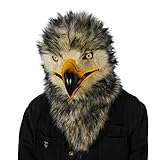 ifkoo Realistic Mouth Mover Adler Maske beweglicher Mund Fursuit Kopf Eule Maske Adler One Size g