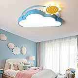 SYXBB Modern LED Deckenleuchte Dimmbar Fernbedienung Deckenlampe Wolken Design Beleuchtung Sonne Deko Schlafzimmerlampe Acryl-Schirm Kinderzimmer Deckenbeleuchtung 26W 50