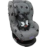 Original Dooky Grey Stars Sitzbezug für Kindersitz universale Passform für viele gängige Modelle Altersgruppe 1+ 9 - 18kg für 3 und 5 Punkt Gurtsystem, g