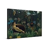 PICANOVA – Henri Rousseau – The Dream 120x80cm – Premium Leinwanddruck – Kunstdruck Auf 2cm Holz-Keilrahmen Für Schlaf- Und Wohnzimmer – Kollek