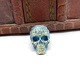 Me Plus Drawihi Pure Copper Skeleton Head Beads Knife Pendant Jewelry Accessories Outdoor Tool Paracord Skull Keyring Hanging D