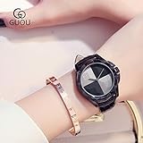 DAZHE Militäruhren Quarz Armbanduhren, Gun-Shell Gurtfrau Uhren Mode Wilde Gradient Kuchenplatte Stahl Quarzuhr Uhr für Frauen (Color : 1)