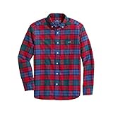Vineyard Vines Herren Classic Fit Flannel Shirt Hemd mit Button-Down-Kragen, Plaid-roter Samt, X