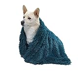 YAOTT Herbst- und Winterdecken Schlafzimmertische und -stühle rutschfeste Teppiche im Badezimmer rutschfeste Badedecken maschinenwaschbare Plüschtierdecken Hundedecken Hundematten Cyan S：56 * 36CM