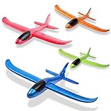 Sunshine smile 4 Stück Segelflugzeug,Styroporflieger,Manuelles werfen Flugzeug,Schaum Flugzeug Spielzeug,Kinder Schaum Segelflugzeug,Werfen Segelflugzeug,Modell Segelflugzeug,Sportarten Outdoor Spielzeug Flugzeug