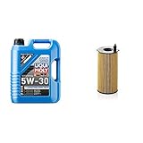LIQUI MOLY 1137 Longtime High Tech Motoröl, 5W-30, 5 L & Original MANN-FILTER HU 820/2 x - Ölfilter mit Dichtung/Dichtungssatz - für PKW