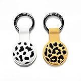 【2 Stück】 AirTag Halter, weiches Silikon für AirTag Hülle, AirTag Hundehalsband, GPS Katzenhalsband, AirTag Zubehör, Apple Tracker, AirTag Schutz mit Schlüsselring, AirTag Abdeckung für H