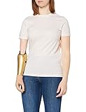 SELECTED FEMME Damen SLFMY Perfect SS Tee Box Cut-STRI B NOOS T-Shirt, Primrose Pink/Stripes:Snow White, L