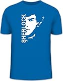 Shirtstreet24, Sherlock, Herren T-Shirt Fun Shirt Funshirt, Größe: S,royal b