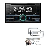 Kenwood DPX-5200BT 2-DIN Autoradio CD/USB-Receiver Bluetooth USB AUX passend für Opel Astra H 2004-2010 matt Chrome ohne Canb